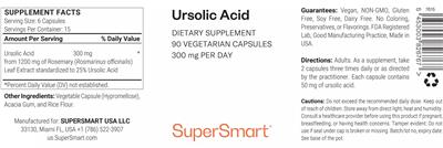 Ursolic Acid 300 mg label