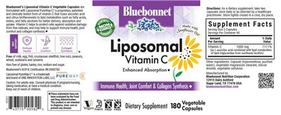 Liposomal Vitamin C label