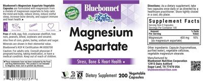 Magnesium Aspartate label