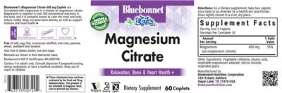 Magnesium Citrate label