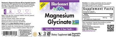 Magnesium Glycinate label
