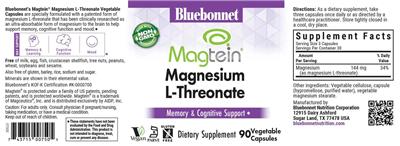 Magtein Magnesium L-Threonate label