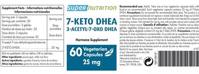 7-Keto DHEA 25 mg label