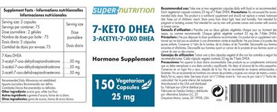 7-Keto DHEA 25 mg label