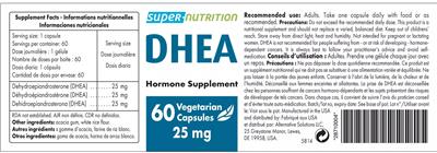 DHEA 25 mg label