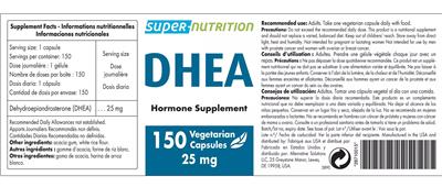 DHEA 25 mg label
