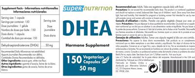 DHEA 50 mg label
