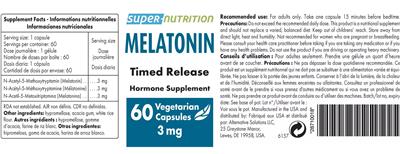 Melatonin 3 mg label