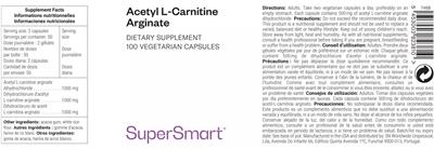 Acetyl L-Carnitine Arginate label