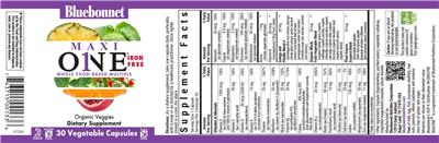 Maxi One Iron-Free label