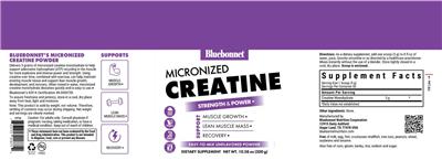 Micronized Creatine label