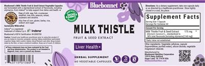 Milk Thistle Fruit & Seed Extract label