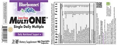 Multi One Iron-Free label