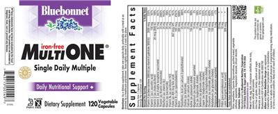 Multi One Iron-Free label