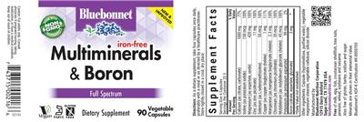 Multiminerals & Boron Iron-Free label
