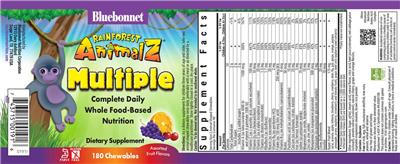 Multiple Assorted Fruit Flavors label