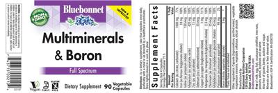 Multiminerals & Boron label