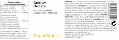 Calcium Orotate label