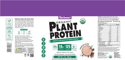 Organic Plant Protein Chocolate Flavor label