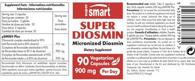 Super Diosmin 900 mg label