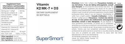 Vitamin K2 MK-7 + D3 label