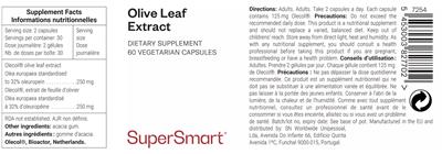 Olive Leaf Extract label