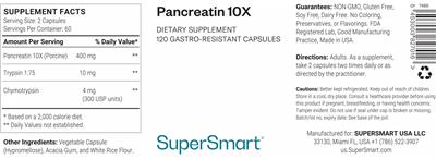 Pancreatin 10X label