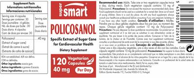 Policosanol 40 mg label
