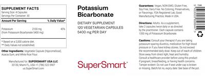 Potassium Bicarbonate label