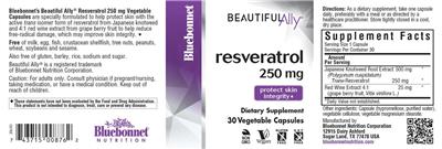 Resveratrol 250 mg label