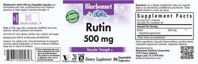 Rutin 500 mg label