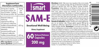 SAM-e 200 mg label