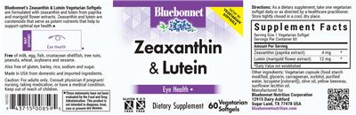Zeaxanthin & Lutein label