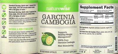 Garcinia Cambogia label