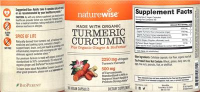 Turmeric Curcumin label