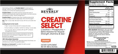 Creatine Select Orange label