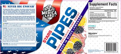 Stars 'N Pipes Back in Black Lemonade label