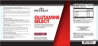 Glutamine Select Black Cherry label