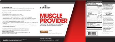Muscle Provider Chocolate Flavor label