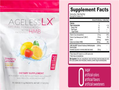 AgelessLX Strawberry Lemonade label