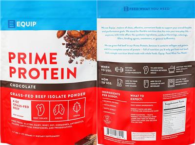 Prime Protein Chocolate label