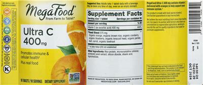 Ultra C 400 mg label