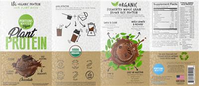 Plant Protein Chocolate label