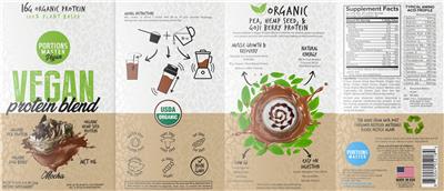 Vegan Protein Blend Mocha label