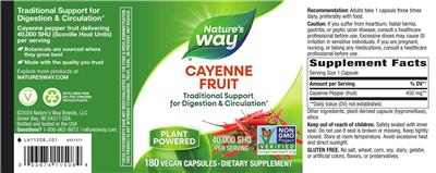 Cayenne Fruit label