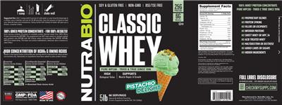 Classic Whey Pistachio Delight label