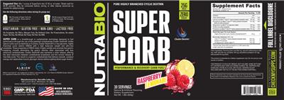 Super Carb Raspberry Lemonade label