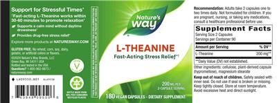 L-Theanine 200 mg label