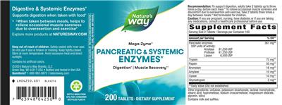 Mega-Zyme Pancreatic & Systemic Enzymes label