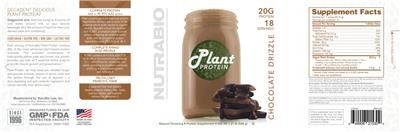 Plant Protein Chocolate Drizzle label